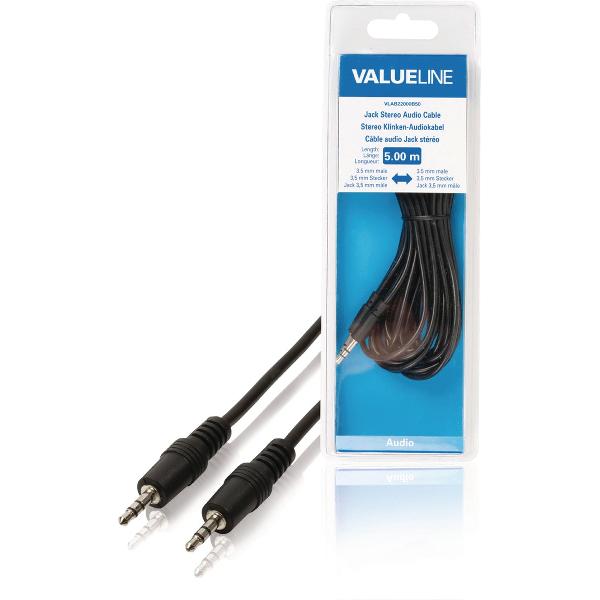 Valueline VLAB22000B50 5m 3.5mm 3.5mm Zwart audio kabel