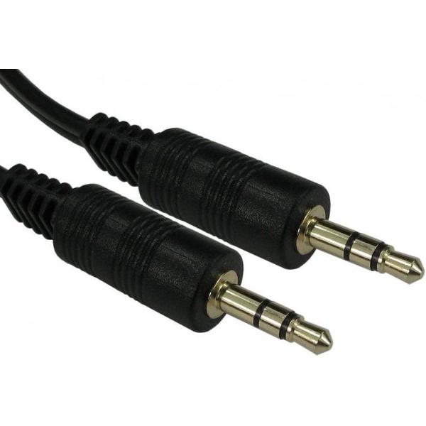 3,5mm Jack stereo naar jack audio kabel – 1,3 meter -zwart