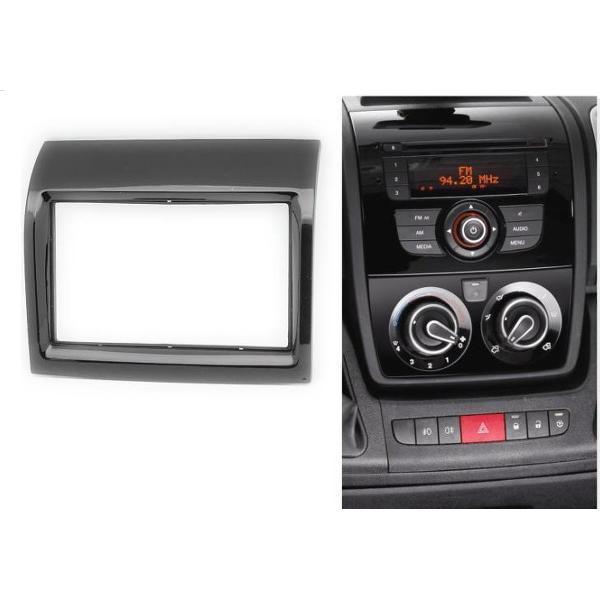 2-DIN PEUGEOT Boxer 2011+ / FIAT Ducato 2011+ / CITROEN Jumper 2011+ (Piano black) frame Audiovolt 11-559