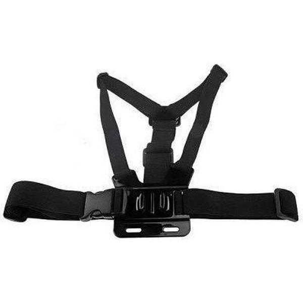 Universeel elastisch borstharnas chestmount voor vrijwel alle bekende sportcamera merken.