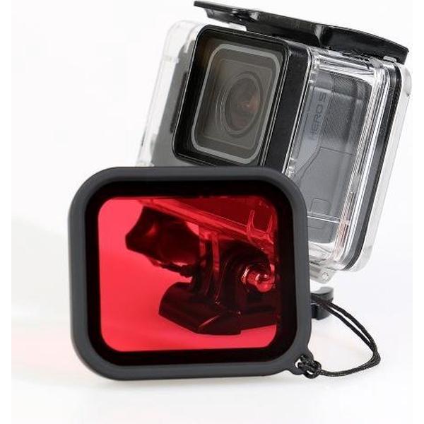 PRO SERIES Waterproof Housing Case + Rood Filter Lens voor GoPro - Transparant
