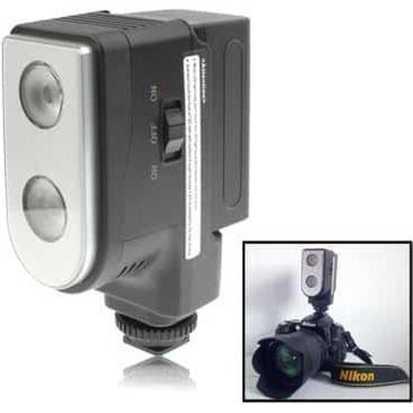 2 digitale LED-videolamp met tweegraads dimfunctie (zwart)