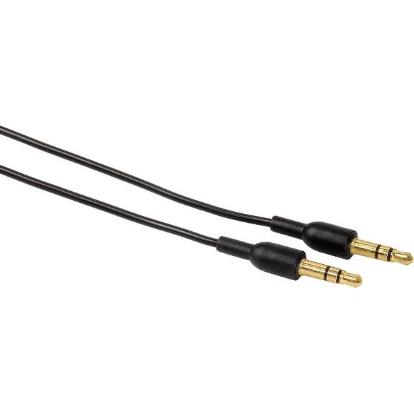 Hama Audio kabel, 3.5mm jack plug - 3.5mm jack plug, Stereo,0.5m, zwart