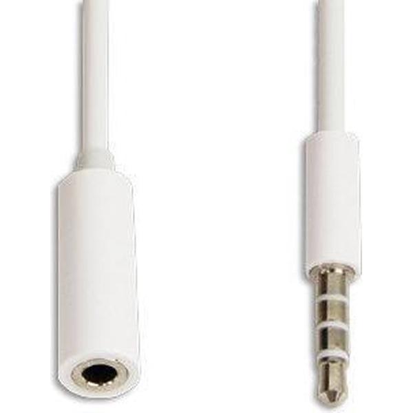GadgetBay Audio verlengkabel wit 1 meter 3,5mm plug audio cable