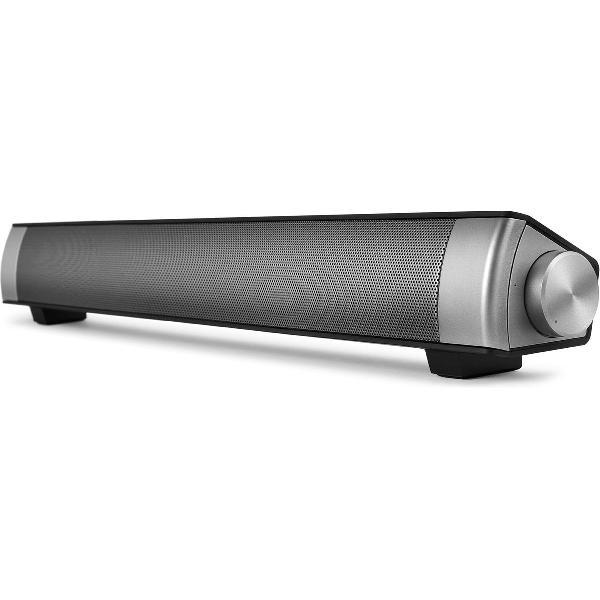 SOUNDBAR- Sharon DJ Roxxx-, Bluetooth-luidspreker, compatibel met alle smartphones, ondersteuning voor SD-kaarten, 20 W, zwart metallic