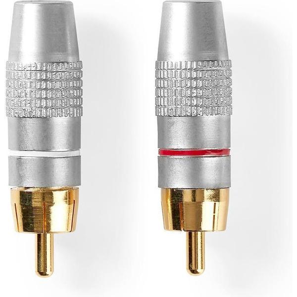 Nedis Premium Tulp (m) audio/video connectoren set - tot 7 mm - verguld / metaal
