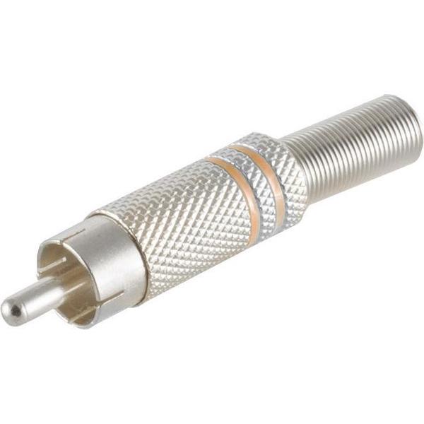S-Impuls Tulp (m) audio/video connector - tot 6mm - metaal / geel