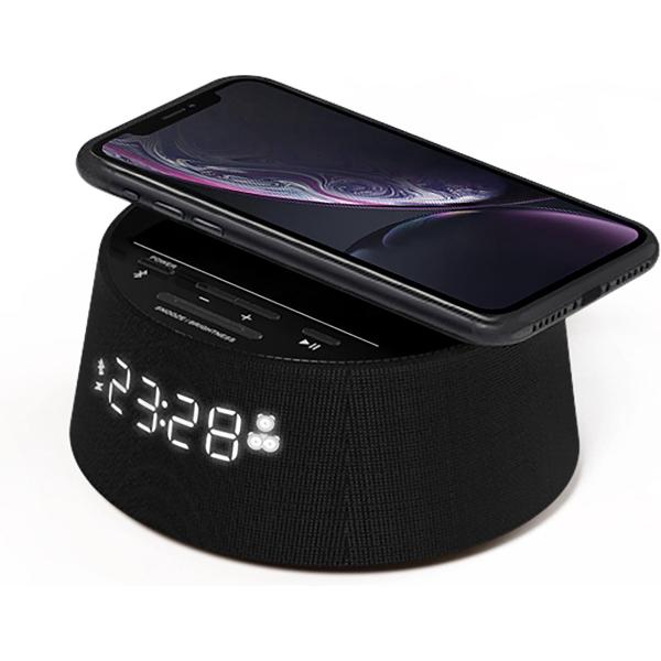 Philips TAPR702/BK - Bluetooth wekker met draadloze laadfunctie smartphone - Zwart
