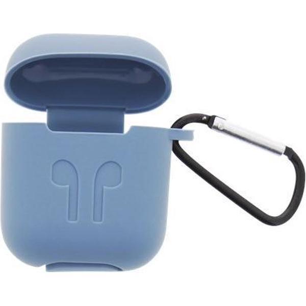 Case voor AirPods - Opbergcase - Hoesje oortjes - Silicone -Blauw -