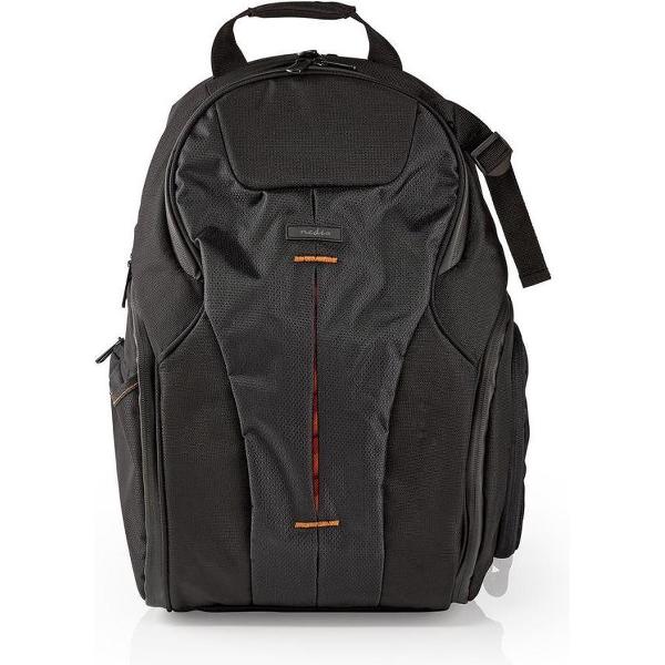 Nedis CBAG400BK Cameratas Rugtas 290 X 410 X 150 Mm 10 Binnenvakken Zwart/oranje