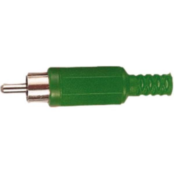 S-Impuls Tulp (m) audio/video connector - plastic / groen