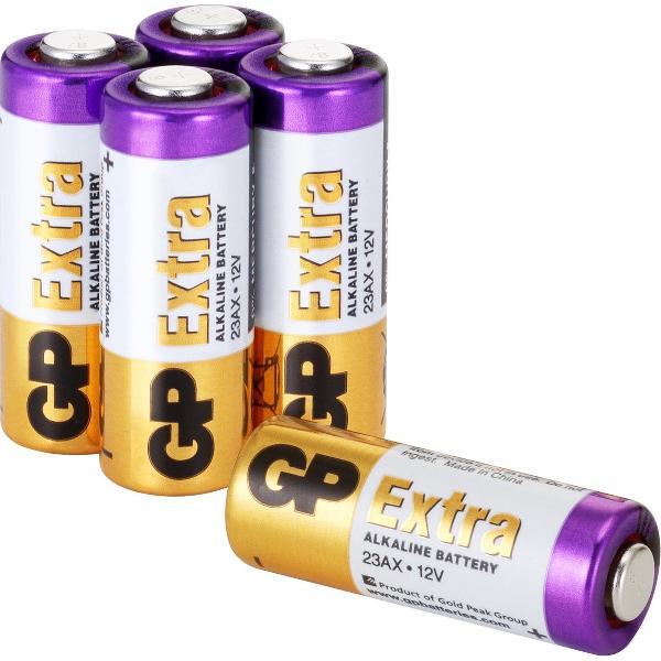 GP Extra Alkaline batterijen 23A batterij 12V A23 MN21 - 5 stuks - Beschermd tegen lekken