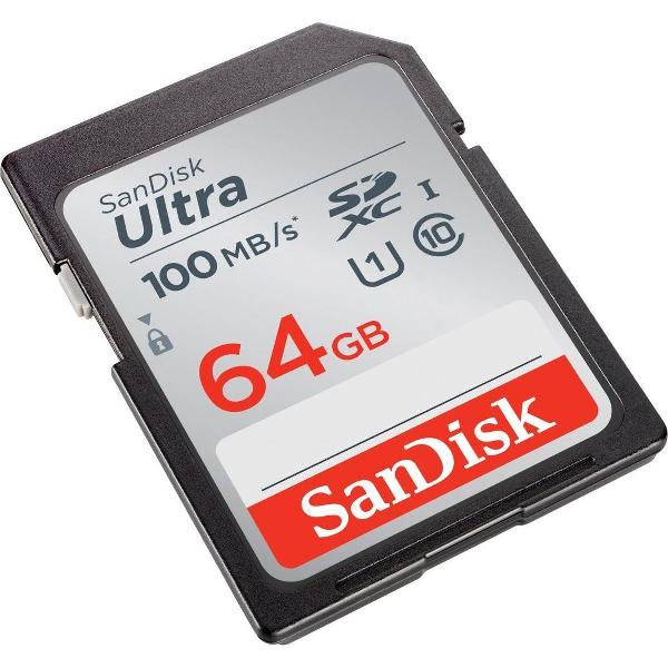 SanDisk SDXC Ultra 64GB, Class 10, UHS-I, 100MB/s