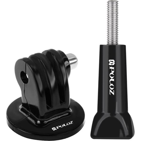 Tripod Mount + Schroef Lang Set voor Gopro en Andere Actiecamera's | Zwart / Black