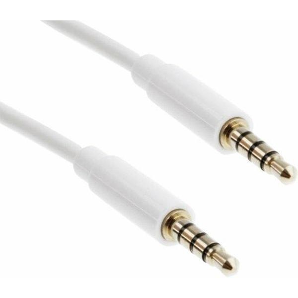 1 METER|3.5MM Jack Aux Male Kabel Naar 3.5MM Jack Male Adapter|Wit / White