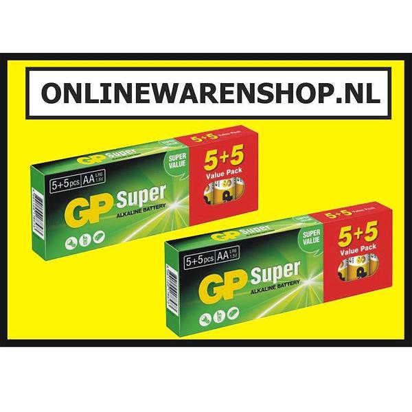 Batterijen AAA Alkaline 5 + 5 GP, 2 pakjes