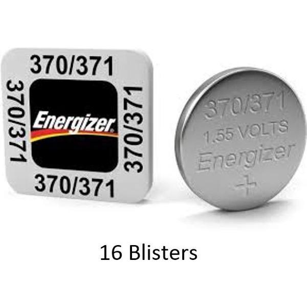 16 stuks (16 blisters a 1 stuk) Energizer 370/371 SR69 1.55V knoopcel batterij