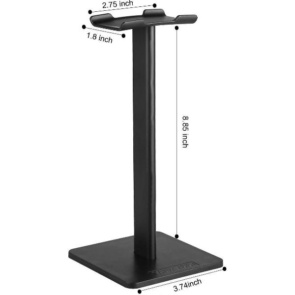 Zwarte Koptelefoon Houder - Staande Hoofdtelefoon Drager - Headset Stand – Stevige Staande Koptelefoon Houder