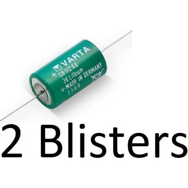 2 Stuks (2 Blisters a 1 st) Varta lithium 1/2 AA 3v axiaal