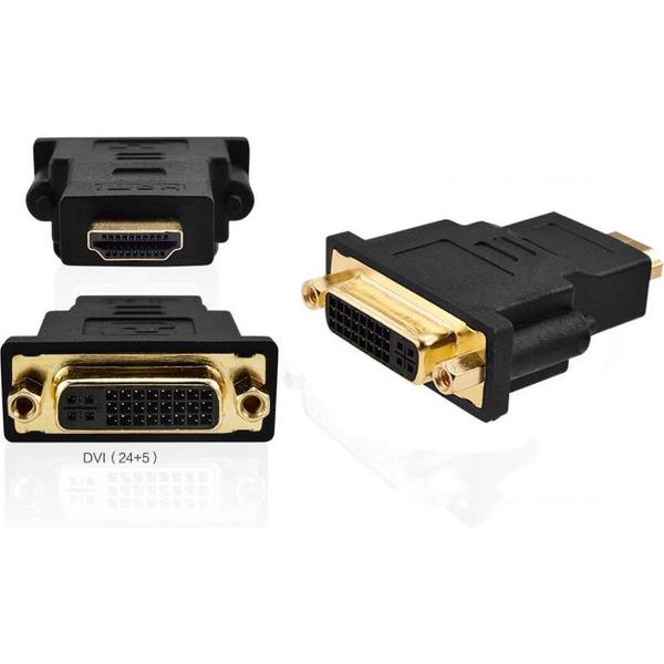 DVI naar HDMI converter - 24 + 5 polig - DVI female naar HDMI male
