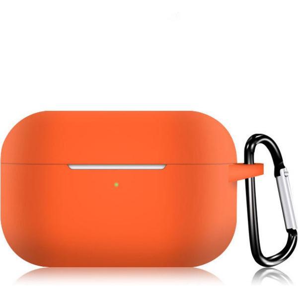 KELERINO. Siliconen Case voor Apple AirPods Pro - Met Haak - Oranje