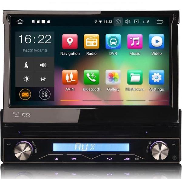 Voltario® 7 “ Afneembare universele Autoradio inclusief navigatie, bluetooth, DVD en Octa Core. Android 9.0 Universeel