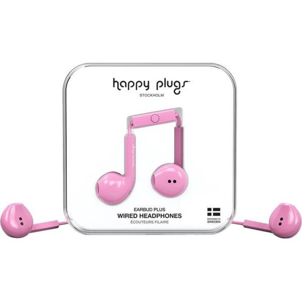 Happy Plugs Earbud Plus - In-ear oordopjes - Mintgroen/Flamingos
