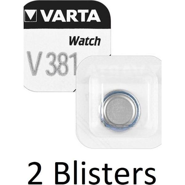 2 Stuks (2 Blisters a 1 st) Varta V381 Zilveroxide 1.55V niet-oplaadbare batterij