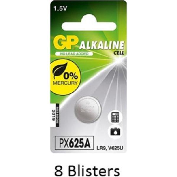 8 stuks (8 blisters a 1 stuks) GP Batteries Alkaline Cell 625A 1.5V