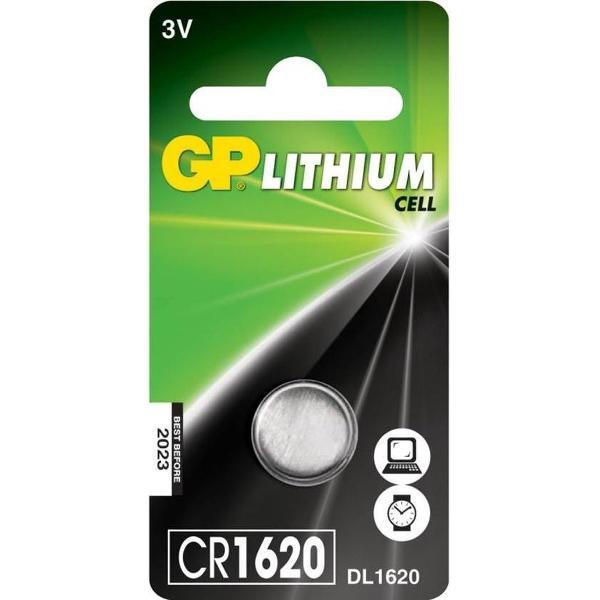 GP Lithium CR1620 knoopcelbatterijen - 1 stuks