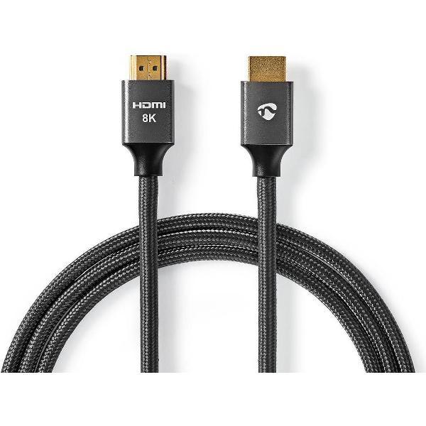 Nedis Premium HDMI kabel versie 2.1 (8K 60Hz HDR) / zwart - 2 meter