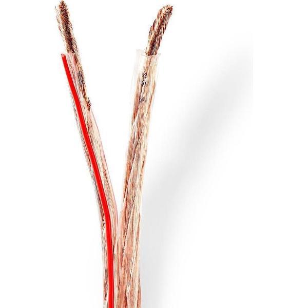 Nedis CABR6000TR500 Speaker-kabel 2x 6,00 Mm2 50,0 M Op Rol Transparant