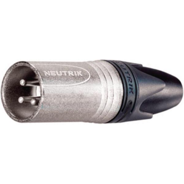 Neutrik NC3MXX XLR 3-pins (m) connector / zwart/grijs