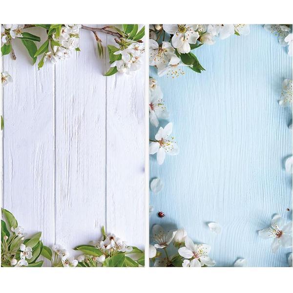 DW4Trading® Vinyl achtergrond dubbelzijdig voor food fotografie bloemen