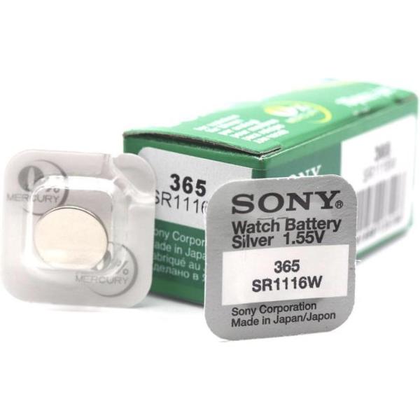 10 Stuks - Sony SR1116SW (366 / 365) Zilveroxide horloge knoopcel batterij
