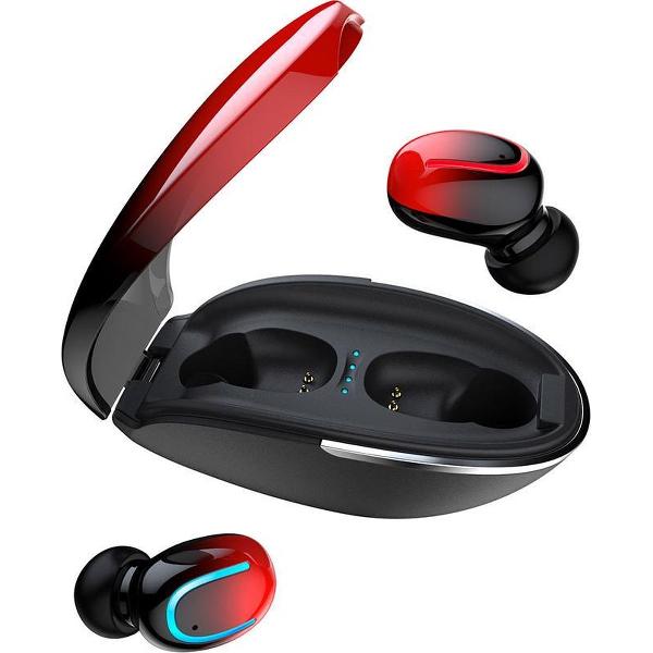 X1 Pro - Draadloze Oordopjes met Oplaadcase - In-Ear Bluetooth Oortjes - Geschikt voor Android & Apple - Rood