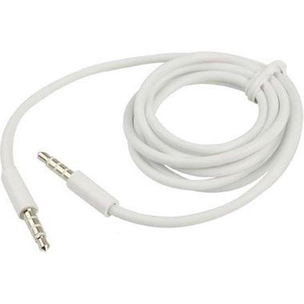 AUX-kabel, 3,5 mm mannelijke ministekker Stereo-audiokabel voor iPhone / iPad / iPod / MP3, lengte: 1 m (wit) - Mangry