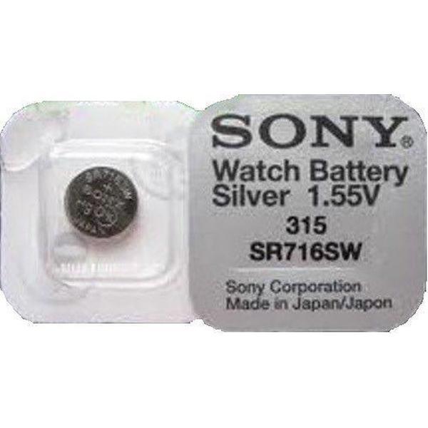 Sony 315, SR716SW, SR716, V315 knoopcel horlogebatterij