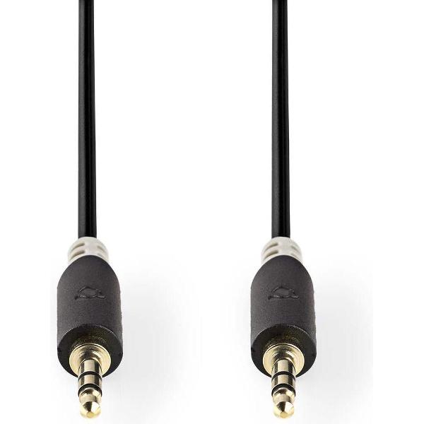 Nedis 3,5mm Jack stereo audio kabel / zwart - 1 meter