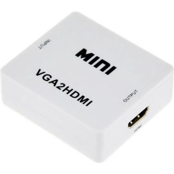 Coretek VGA + 3,5mm Jack naar HDMI converter / wit