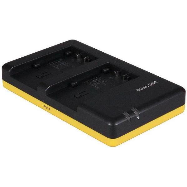 Huismerk Duo oplader voor 2 camera accu's Panasonic VW-VBK180 en VW-VBK360