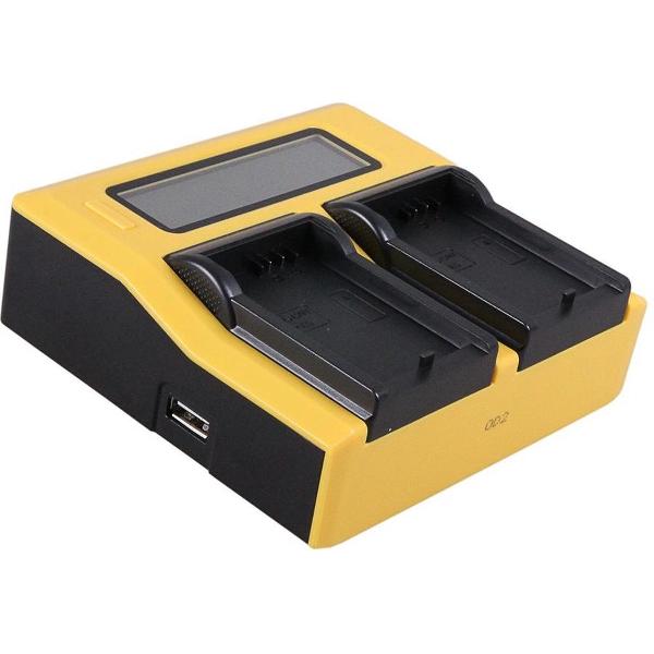 Huismerk Duo oplader voor 2 camera-accu's Canon LP-E5 - met LCD scherm
