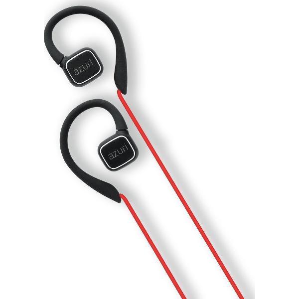 Azuri true wireless twin BT oortelefoon met earhook sport 1 - rood