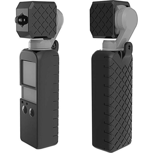 PULUZ 2 in 1 Diamond Texture Silicone Cover Case Set voor DJI OSMO Pocket (zwart)