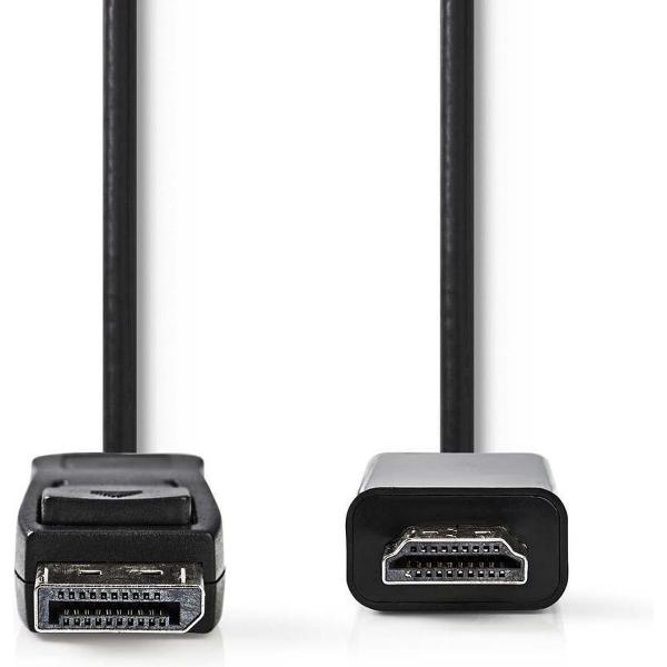 DisplayPort - HDMI™-kabel | DisplayPort male - HDMI™-connector | 3,0 m | Zwart