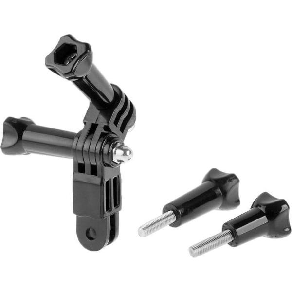 ST-05 Drieweg pivot-armassemblage verlenging en 4 duimknoppen voor GoPro NIEUWE HERO / HERO6 / 5/5 sessie / 4 sessie / 4/3 + / 3/2/1, Xiaoyi en andere actiecamera's (zwart)