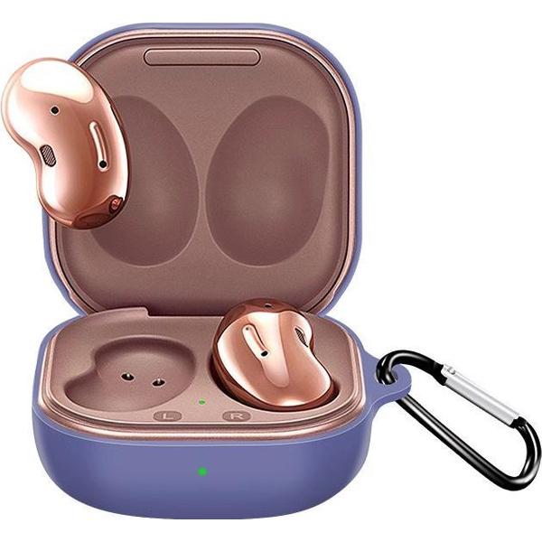 KELERINO. Hoesje voor Samsung Galaxy Buds Live - Fullcover - Lichtpaars