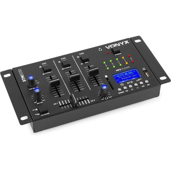 Vonyx STM3030 4-Kanaals Mixer USB/MP3/BT/REC