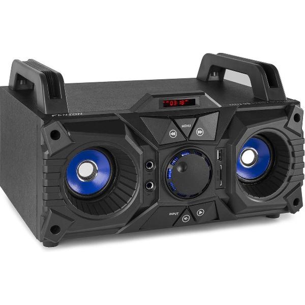Bluetooth speaker - Fenton MDJ95 draadloze en draagbare Bluetooth speaker 100W met ingebouwde accu, mp3 speler en LED's