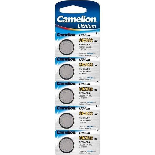 Camelion knoopcel batterij 3v cr2032 kaart a 5 stuks